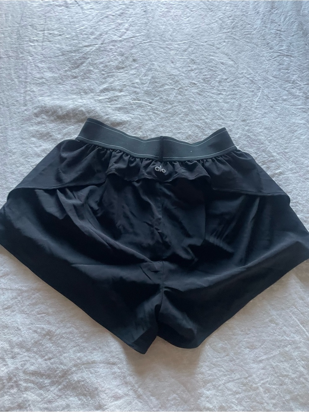 ALO Yoga Women's Black Athletic Shorts with Elastic Waistband